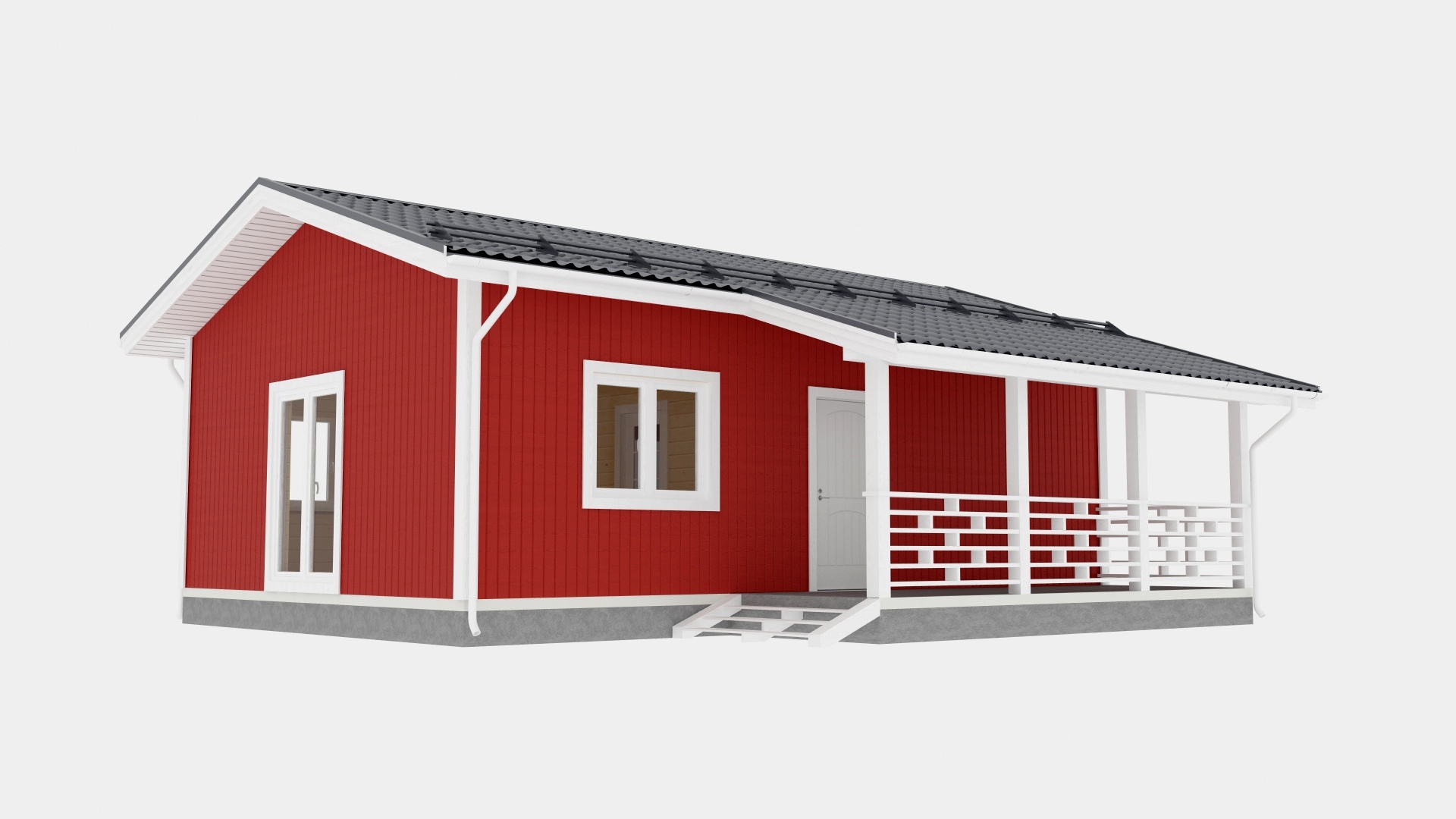 3d модель каркасного дома